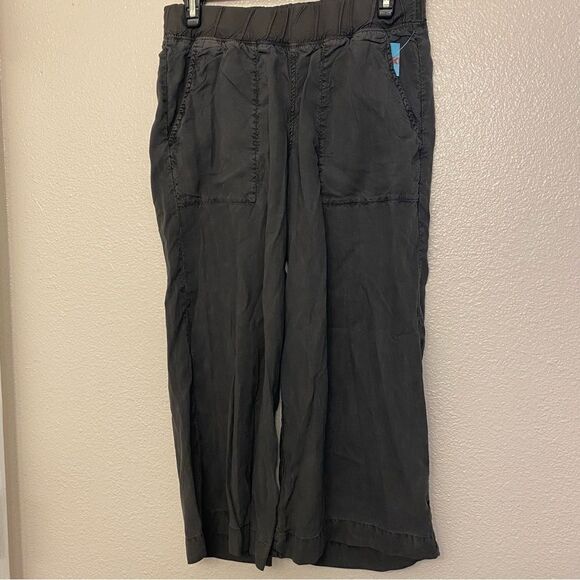 Anthropologie Cloth & Stone High Waisted Pull-On Ankle Pants crop Tencel gray XS - Picture 1 of 9